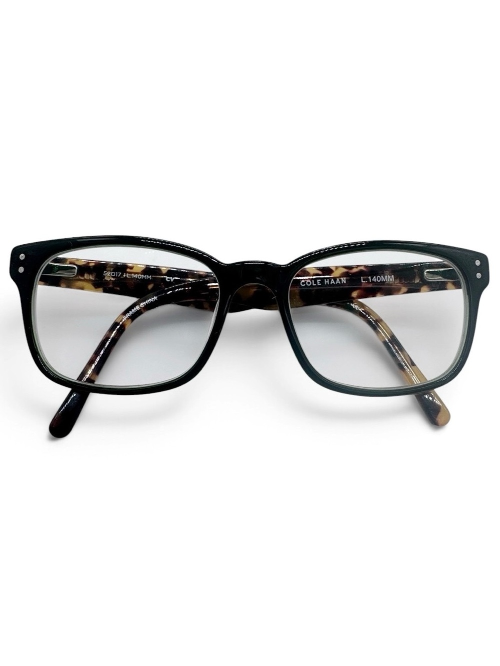 Cole Haan CH 256 Green Laminate Tortoiseshell Glasses Frames Only 52-17-140